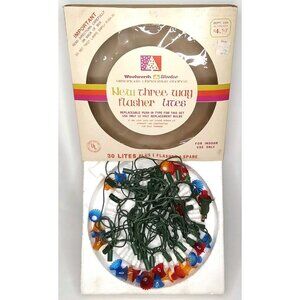Vintage Christmas Lights With Original Box Woolworth Woolco Made In Japan 1970s